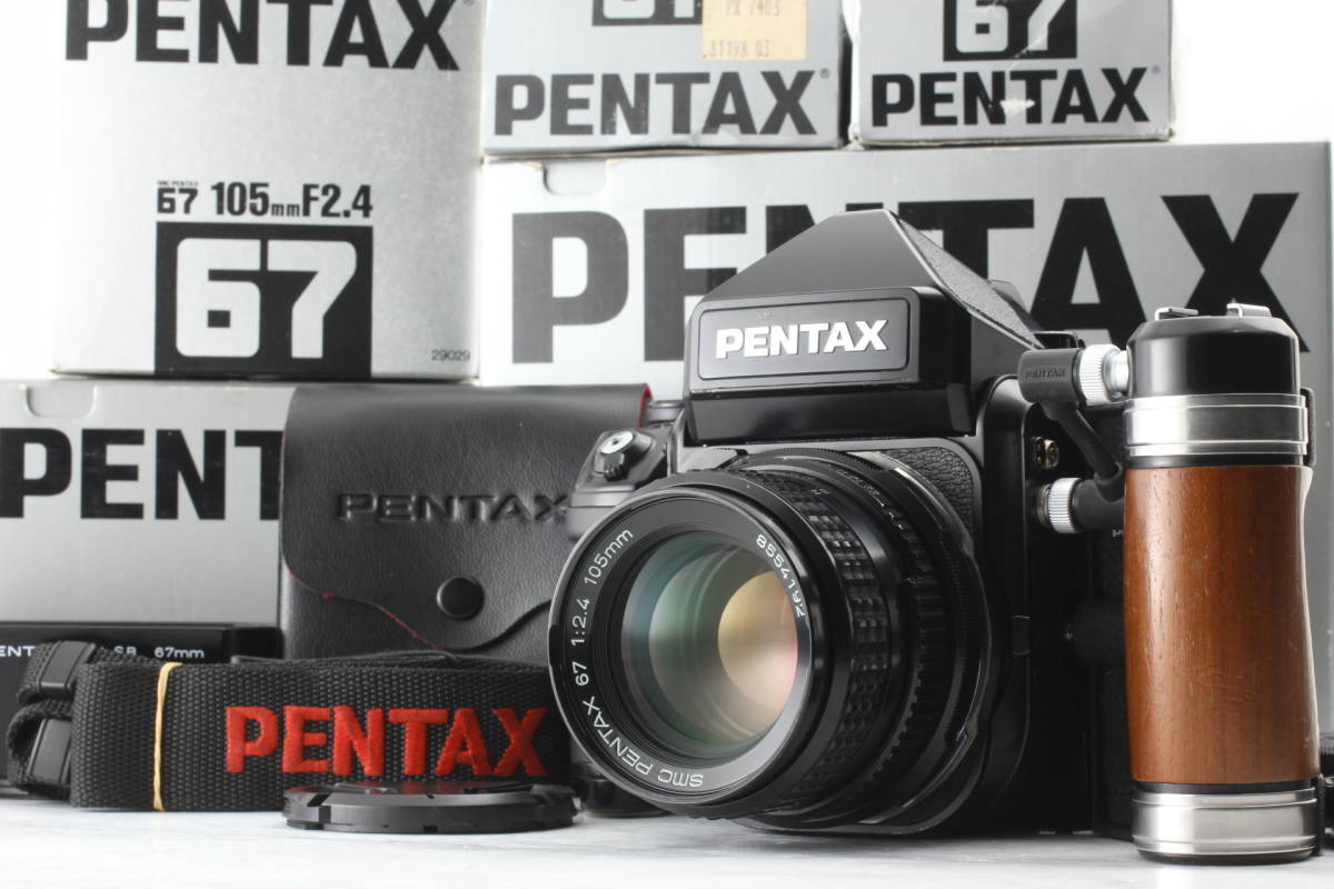 PENTAX 67II AEファインダー + レンズ SMC 67 1:2.8 75mm 、1:2.4