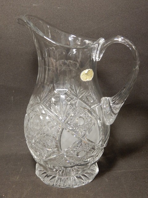 ボヘミア クリスタル 高さ27.5cm bohemia　切子 ガラス デキャンタ　ショットグラス　5客　カットガラス　色ガラス　