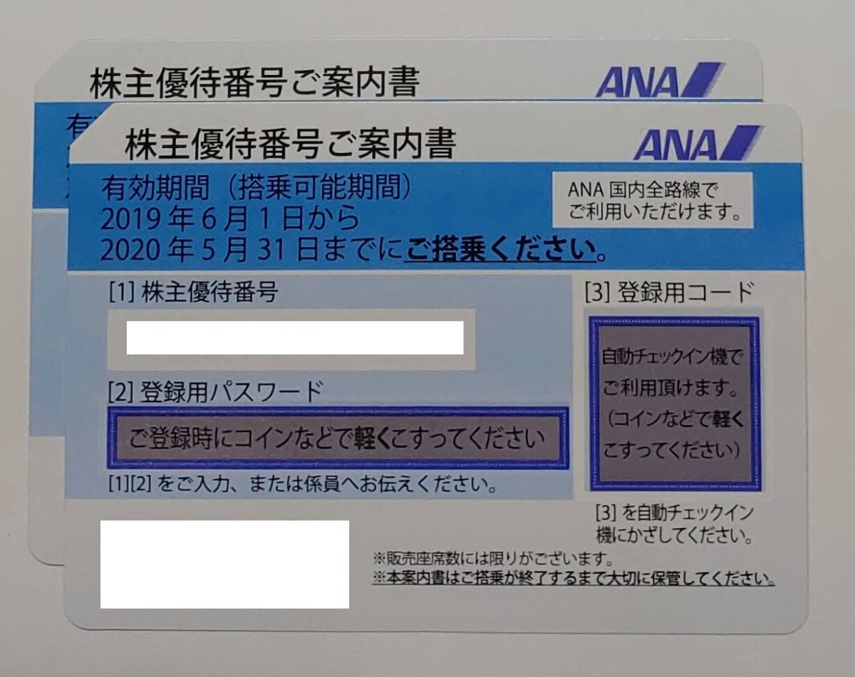 ANA 株主優待券 2枚 （2020年5月31日まで）