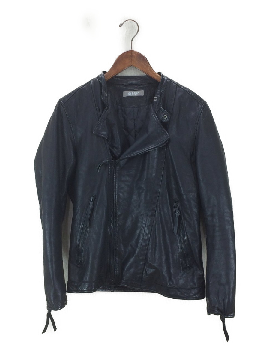 NANO UNIVERSE シープレザー 名作 シングルライダース Mサイズ 美品 NANO UNIVERSE シープレザー 名作シングルライダース Mサイズ