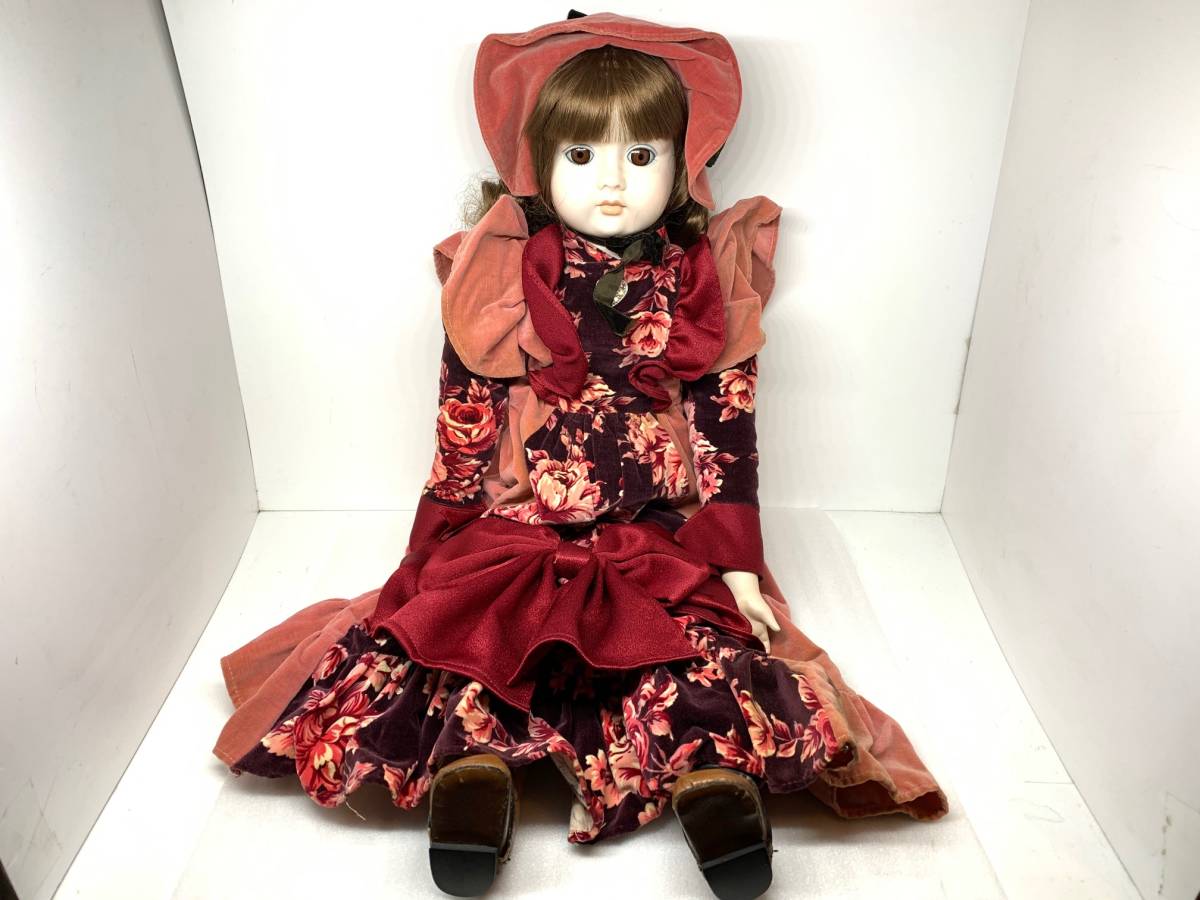 フランクリンミント アンティーク ビスクドール スタンド付 ドール