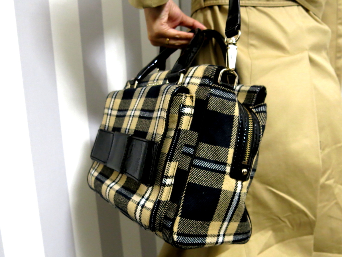 ○超美品○kate spade ケイトスペード○チェック柄○ツイード 