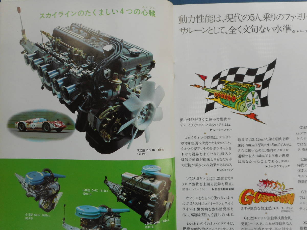 □　ハコスカ 　スカイライン □　日産プリンスオート専科 「スカイラインのすべて」　ハコスカGT-R　GTほか　☆CAR　ОF　THE　YEAR☆