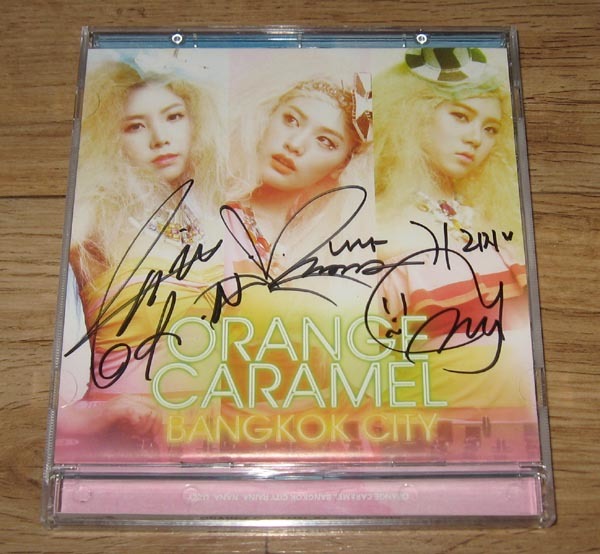 ORANGE CARAMEL afterschool 非売品 直筆 サイン cd ORANGE CARAMEL☆直筆サイン 韓国 single☆Bangkok City☆ オレンジ