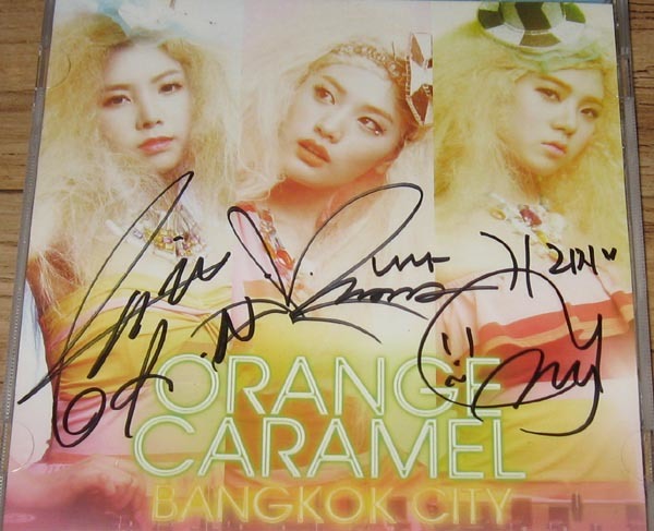 ORANGE CARAMEL afterschool 非売品 直筆 サイン cd ORANGE CARAMEL☆直筆サイン 韓国 single☆Bangkok City☆ オレンジ