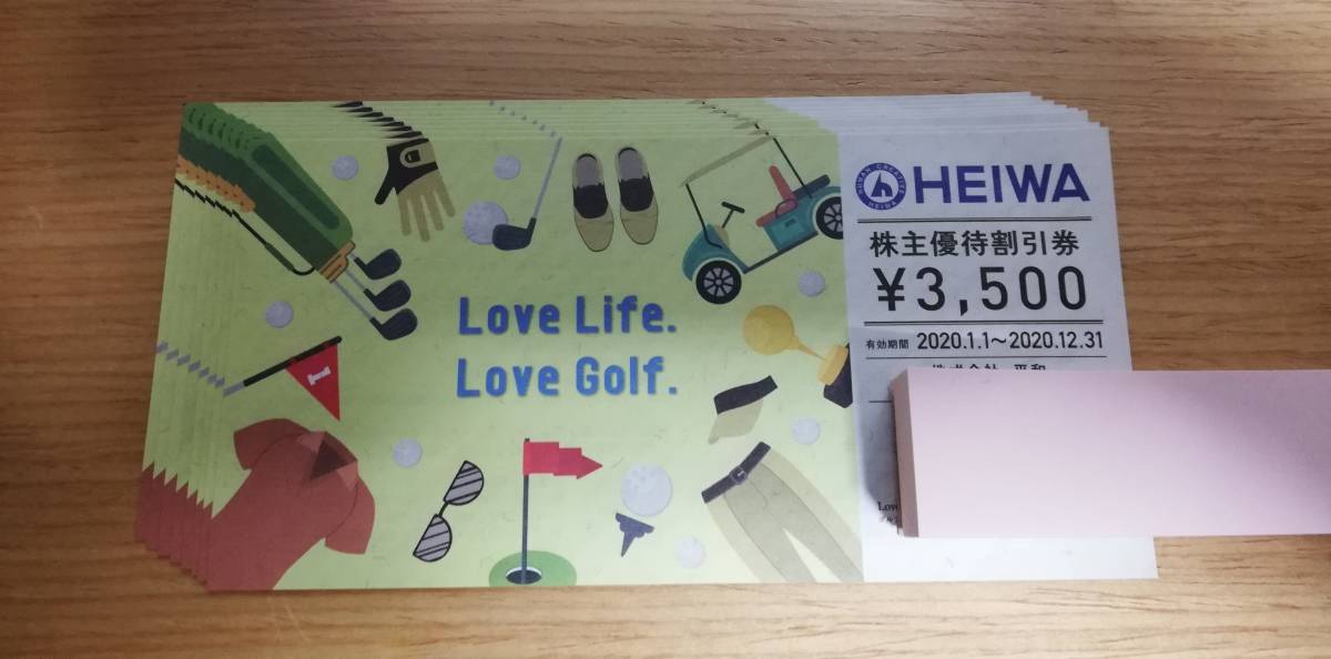 □HEIWA 平和 PGM 株主優待割引券 8枚 28000円分□ 平和株主優待割引券8枚（28，000円分）HEIWAー２○特定記録送料込○