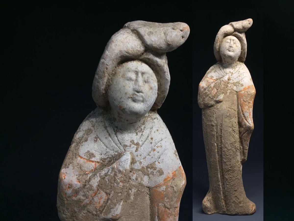 N117 N収集家 放出品 中国美術 発掘品 婦人俑 土人形 (古代古墳 中国 