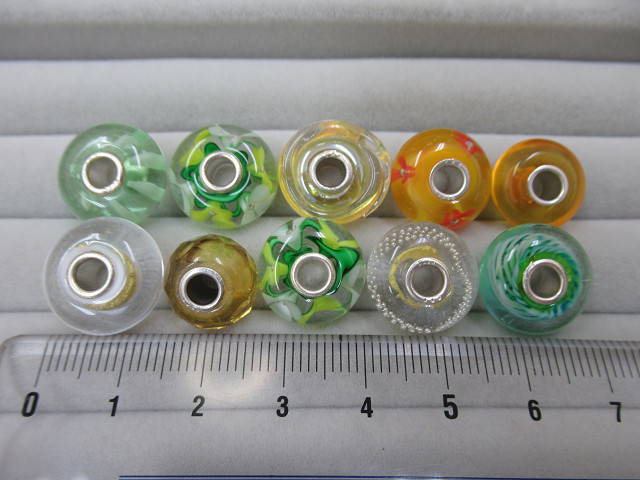 ★トロールビーズ Trollbeads パーツ10点セット チャーム トップ ガラス カスタマイズ 925S LAA刻印有!! 管理N16780(24)