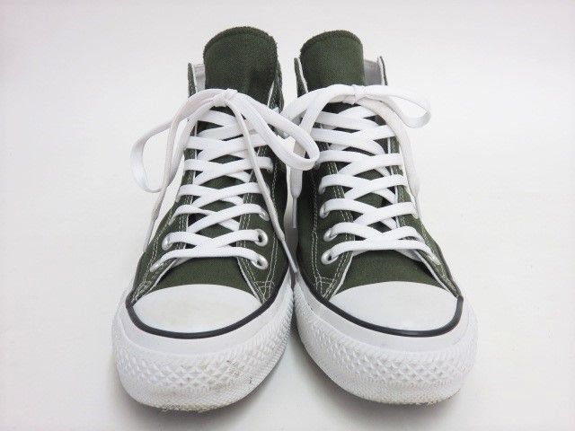 154/ CONVERSE コンバース ALL STAR 100 GORE-TEX HI ハイカットスニーカー オリーブ US7 25.5cm 箱有 ※中古