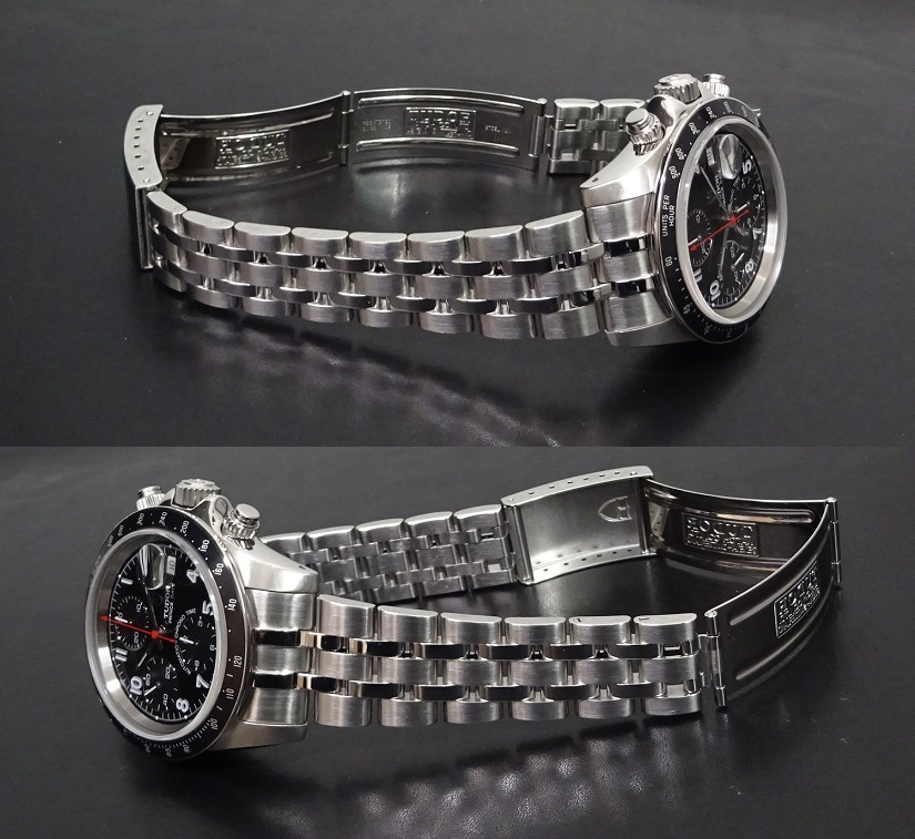 2018年12月OH仕上済 TUDOR チュードル チューダー クロノタイム 79260 H番 自動巻 タイガーなし 黒文字盤 クロノグラフ 純正内外箱 本物_6