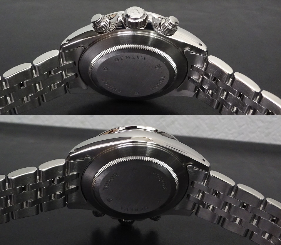 2018年12月OH仕上済 TUDOR チュードル チューダー クロノタイム 79260 H番 自動巻 タイガーなし 黒文字盤 クロノグラフ 純正内外箱 本物_9