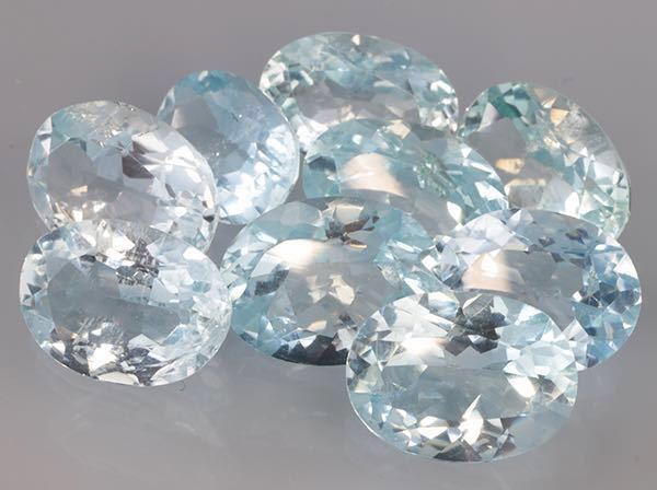 天然 未処理 アクアマリンルースまとめ売り約10ct(natural untreated aquamarine lot)