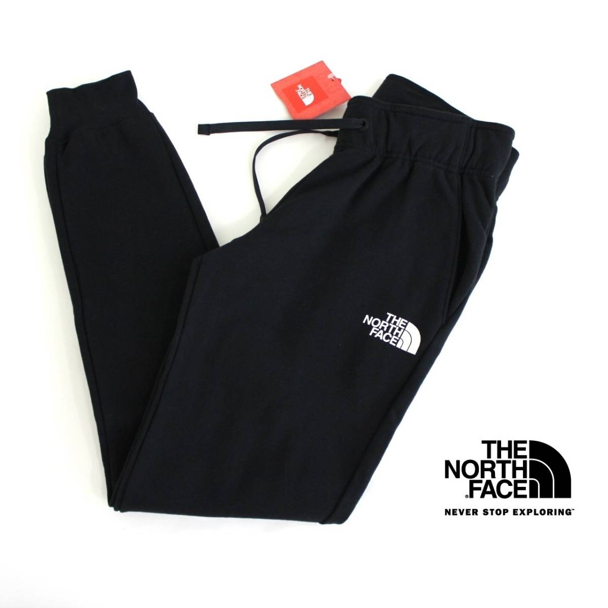 USモデル◇新品正規(ot3276s) The North Face (S)*Black×White*【HALF DOME Jogger pants】スウェット ジョガーパンツ (男女兼用可)