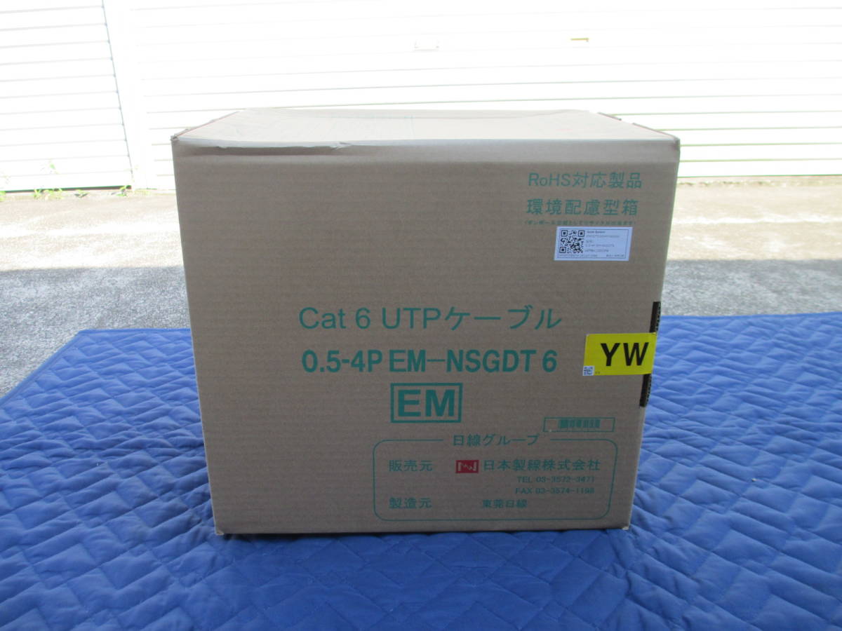 30 日本製線 Cat6 UTPケーブル 0.5-4P EM-NSGDT6 YW LANケーブル 300m(5m以上)|売買されたオークション ...
