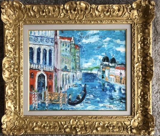 油絵 鈴木マサハル『VENEZIA』ヴェネツィア メルカリ GINZA絵画館鈴木