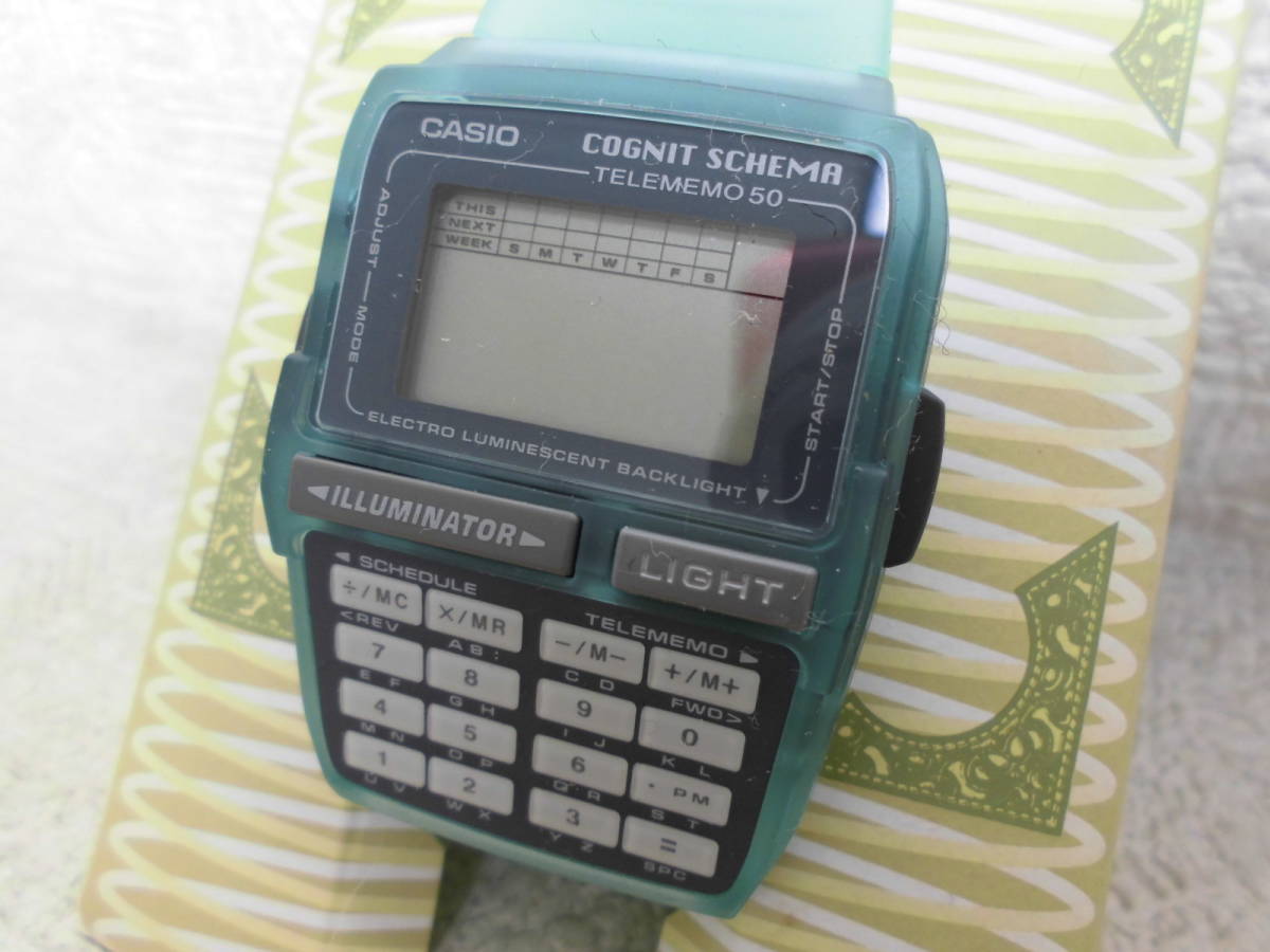 カシオ データバンク DBC-63CS-3T サル 緑スケルトン CASIO DATABANK 