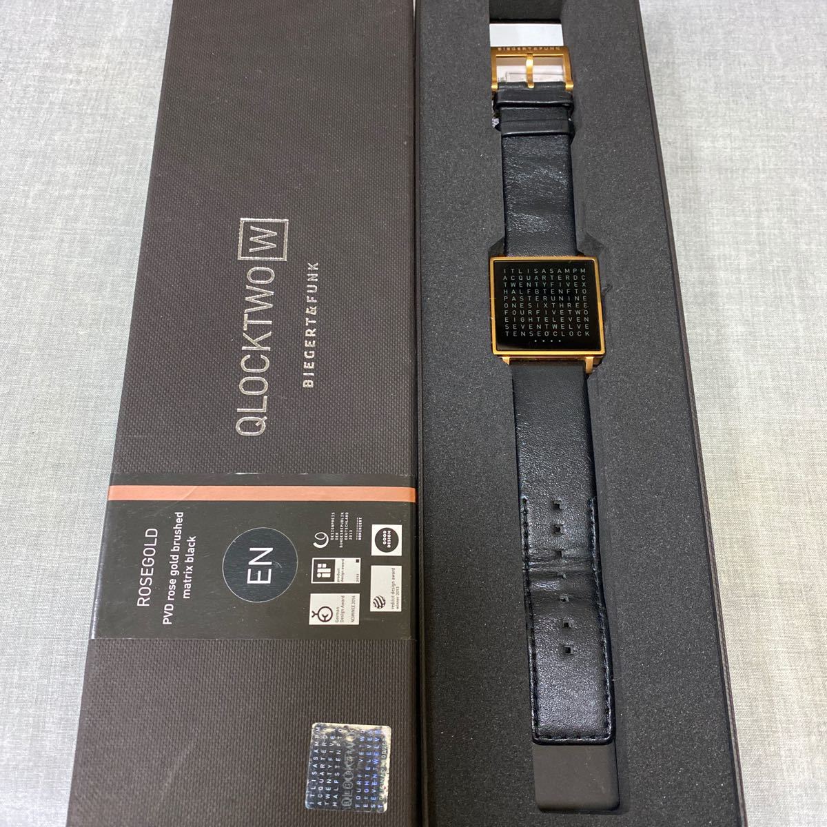 W メルカリ QLOCKTWO クロックツー ローズゴールド 腕時計 - ドイツ製 