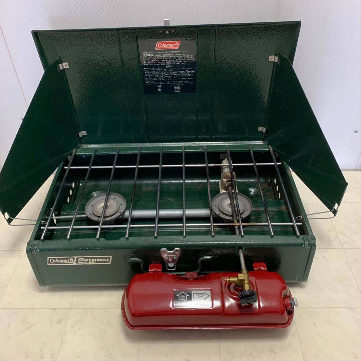 アウトドア 【動作確認済み！】Coleman ツーバーナーコンロ 413Hすぐ
