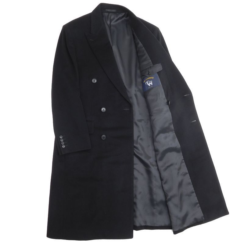 NOUMI ブラック カシミヤ100% ロングコート 1円 新品 NOUMI/LLサイズ 