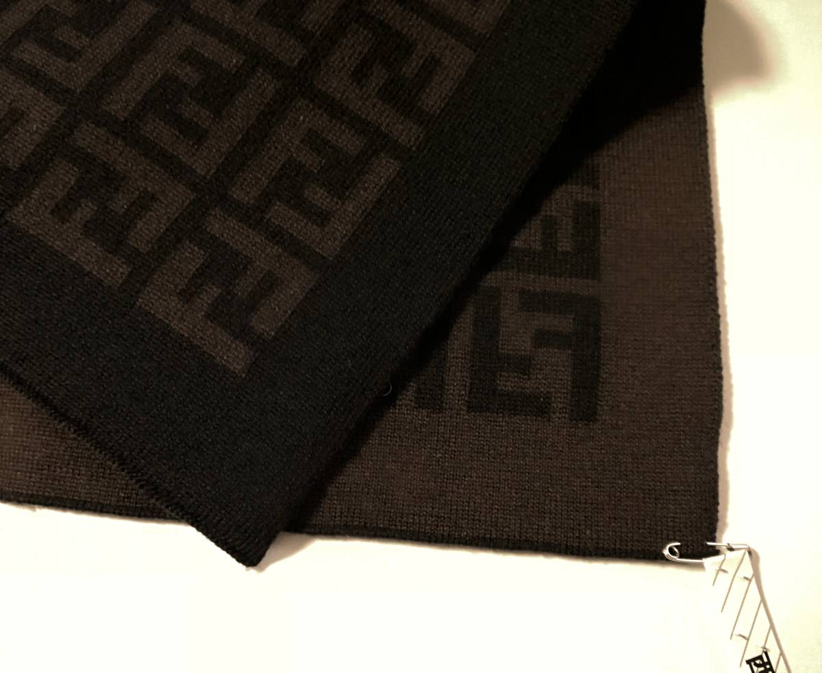 新作，格安 美品♪ラベル欠＊FENDI フェンディ＊ズッカ柄 ロゴ♪ウール？