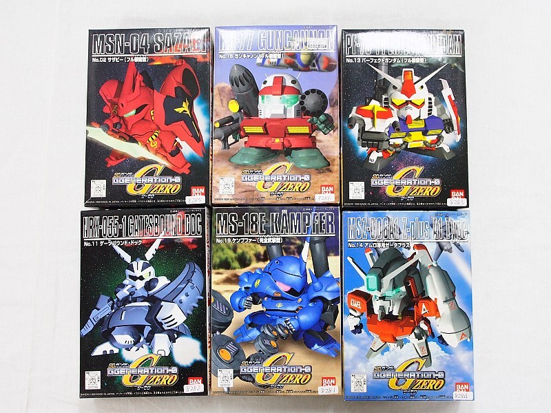 【低価，格安】 バンダイ SDガンダム Gゼロ ケンプファー バウンドドック ゼータプラスＡ１ サザビー 他 ６種類セット 8285(SDガンダムBB戦士)｜売買されたオークション情報、yahooの商品情報をアーカイブ公開 SDガンダムBB戦士