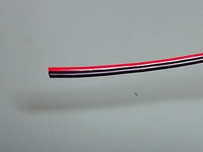 ダイエイ電線】KVF(UL2468) 異色平行スピーカーコード 2xAWG22 赤/黒