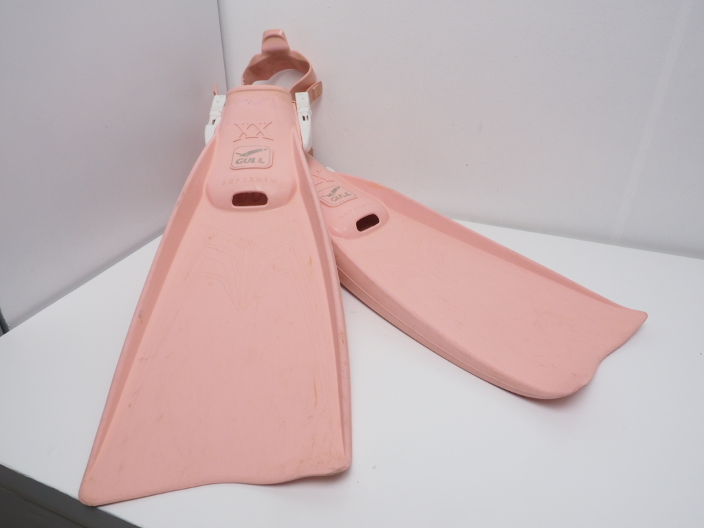  GULL ガル SUPER MEW XX スーパーミュー ダブルエックス ラバーフィン ピンク サイズ:M 39798(フィン)｜売買されたオークション情報、yahooの商品情報をアーカイブ公開 - オークファン フィン