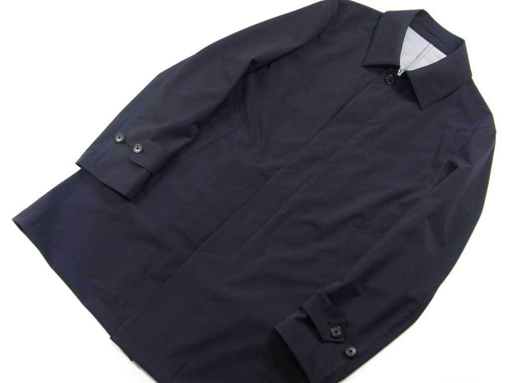 新品 J.PRESS 防水 【雨を防ぎ蒸れも防ぐ3層構造 ARSシステム】 軽量 ストレッチ ステンカラー コート L ネイビー ★310209 Jプレス アウトドア8ブランド最新ウエアの防水機能に迫る！夏の流行モノ指名 ダウン （J.プレス） 撥水 SYSTEM 防水