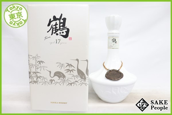 ウイスキー ニッカ 鶴 白 陶器ボトル 700ml 43% 重量番号:2(RW59)①