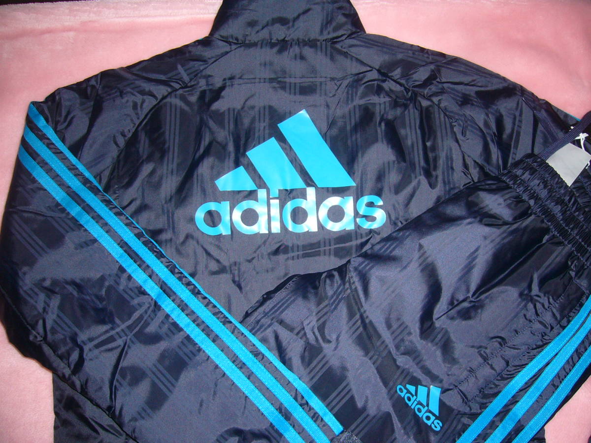 新作入荷，限定セール ￥24000＋税 S adidas 中綿 シャドー柄 ナイロン上下セット 紺&times;青 厚手(アディダス)｜売買されたオークション情報、yahooの商品情報をアーカイブ公開 - オークファン ナイロン
