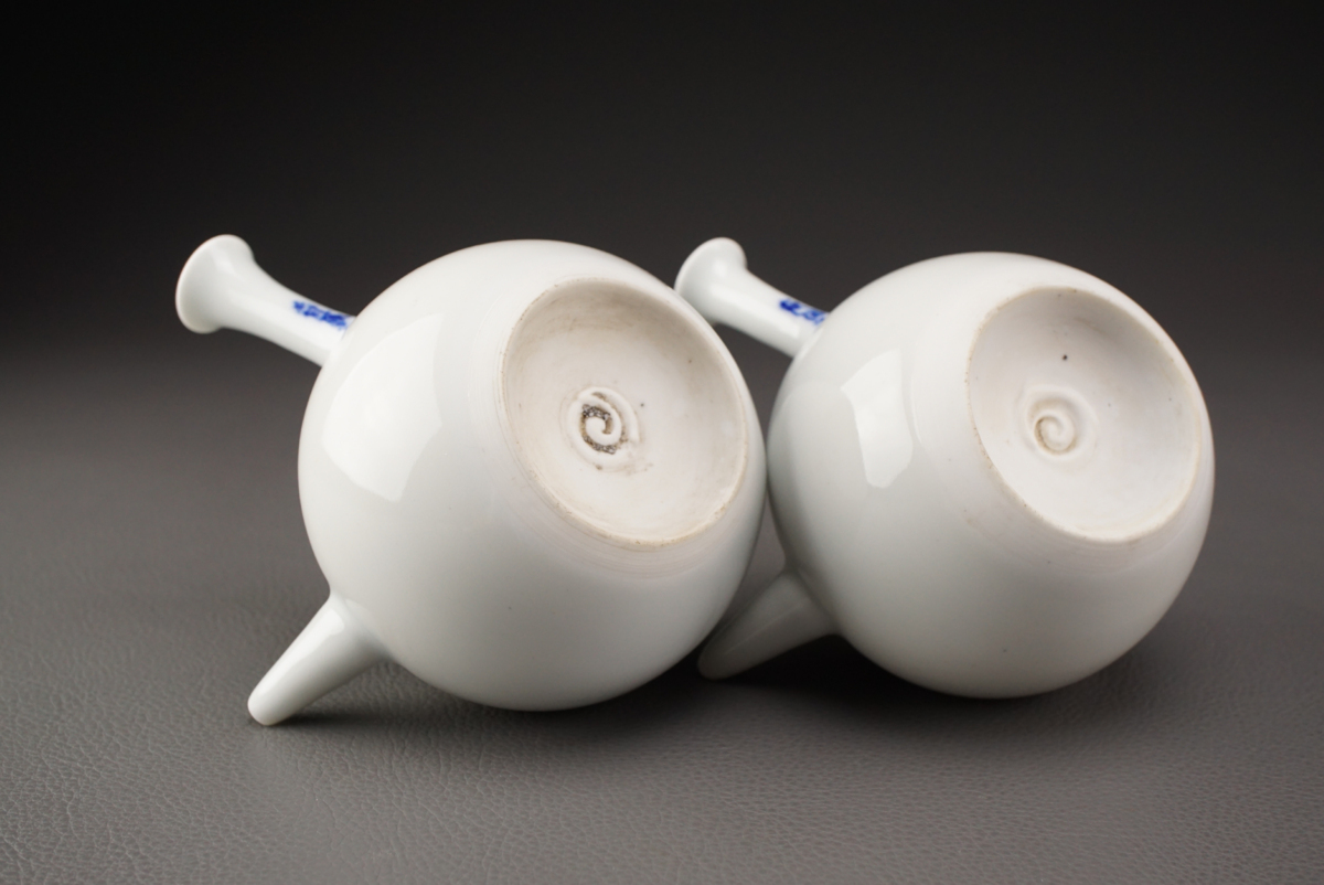 煎茶道具 高野昭阿弥作 京焼き 染付 煎茶器セット 白磁 急須 赤絵 京焼