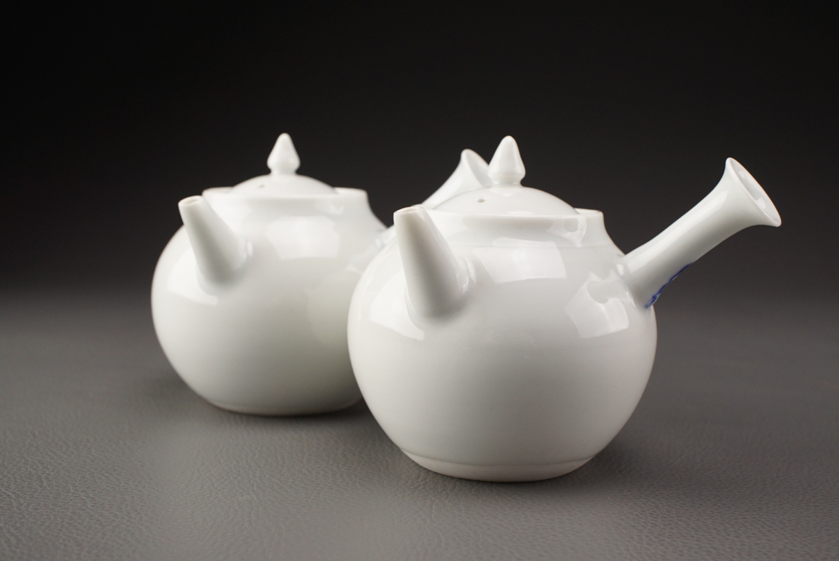 煎茶道具 高野昭阿弥作 京焼き 染付 煎茶器セット 白磁 急須 赤絵 京焼