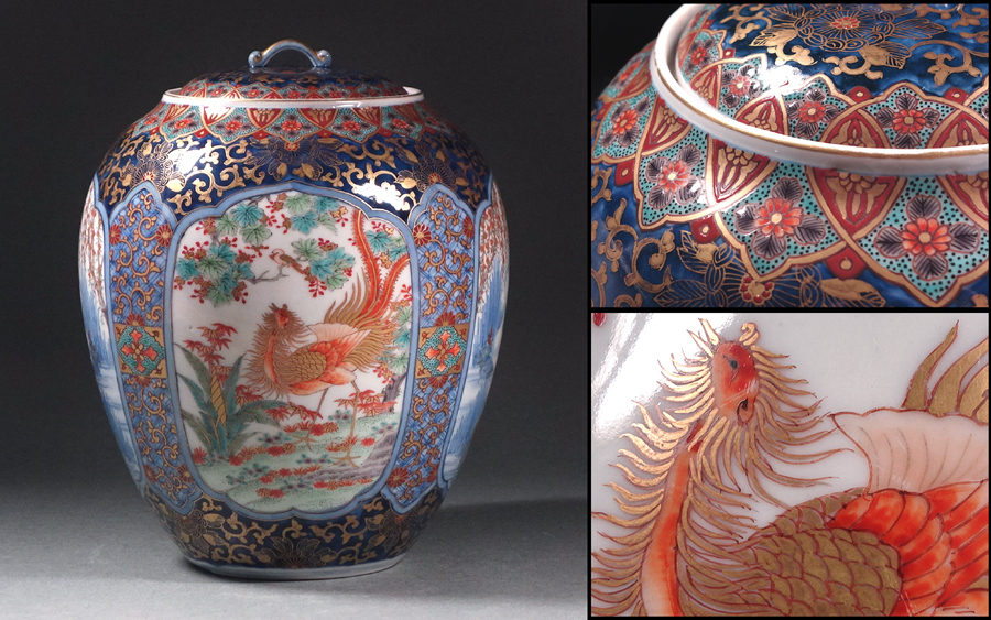 最安値，最新作 &nabla;花&nabla;明治時代初期 香欄社 染錦金彩唐草鳳凰文水差 香蘭社クラシック染付銘(染錦)｜売買されたオークション情報、yahooの商品情報をアーカイブ公開 - オークファン 伊万里、有田