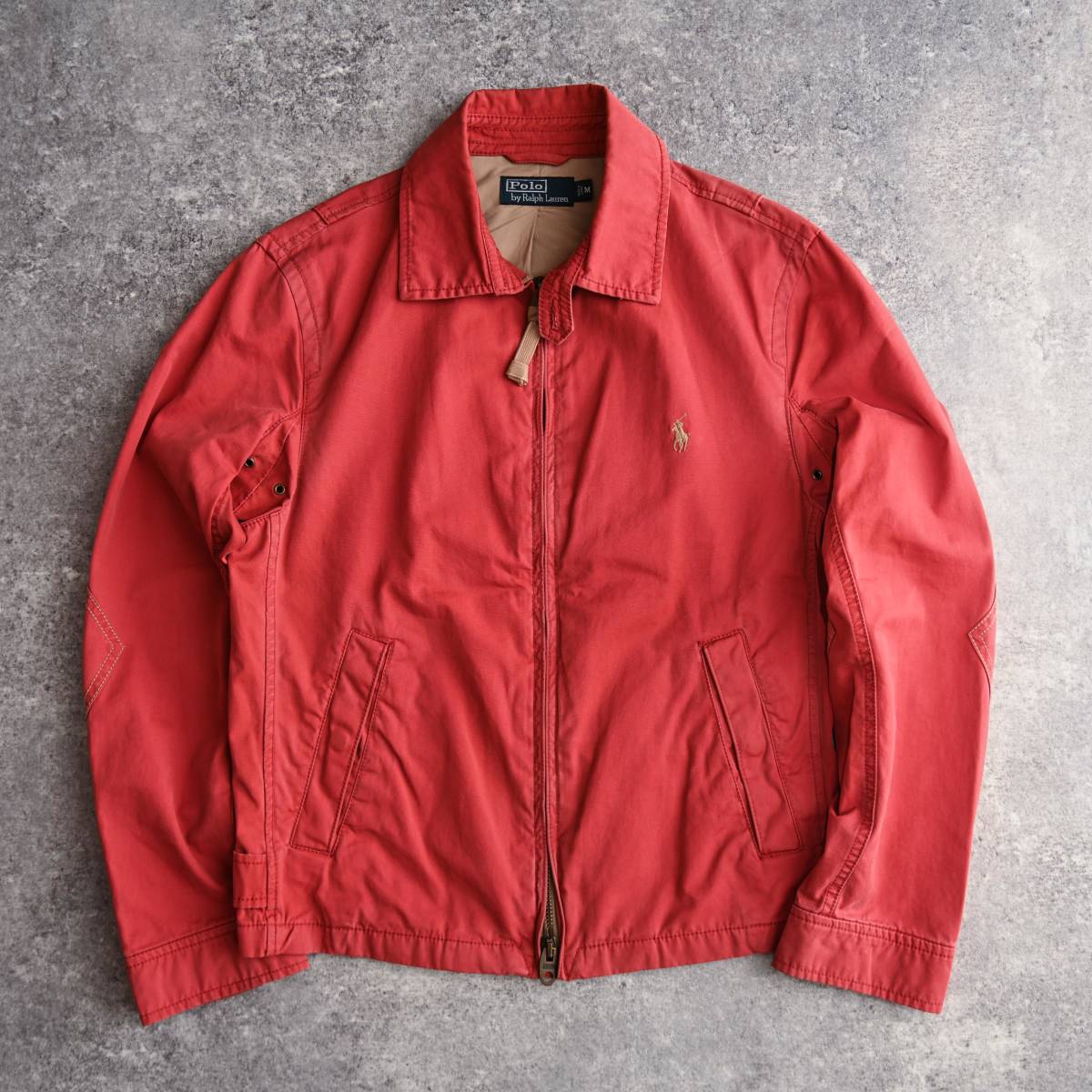 POLO RALPH LAUREN　スイングトップ　ジャケット　M　フェード 名作 1990's Polo Ralph Lauren ポプリン デッキ ジャケット