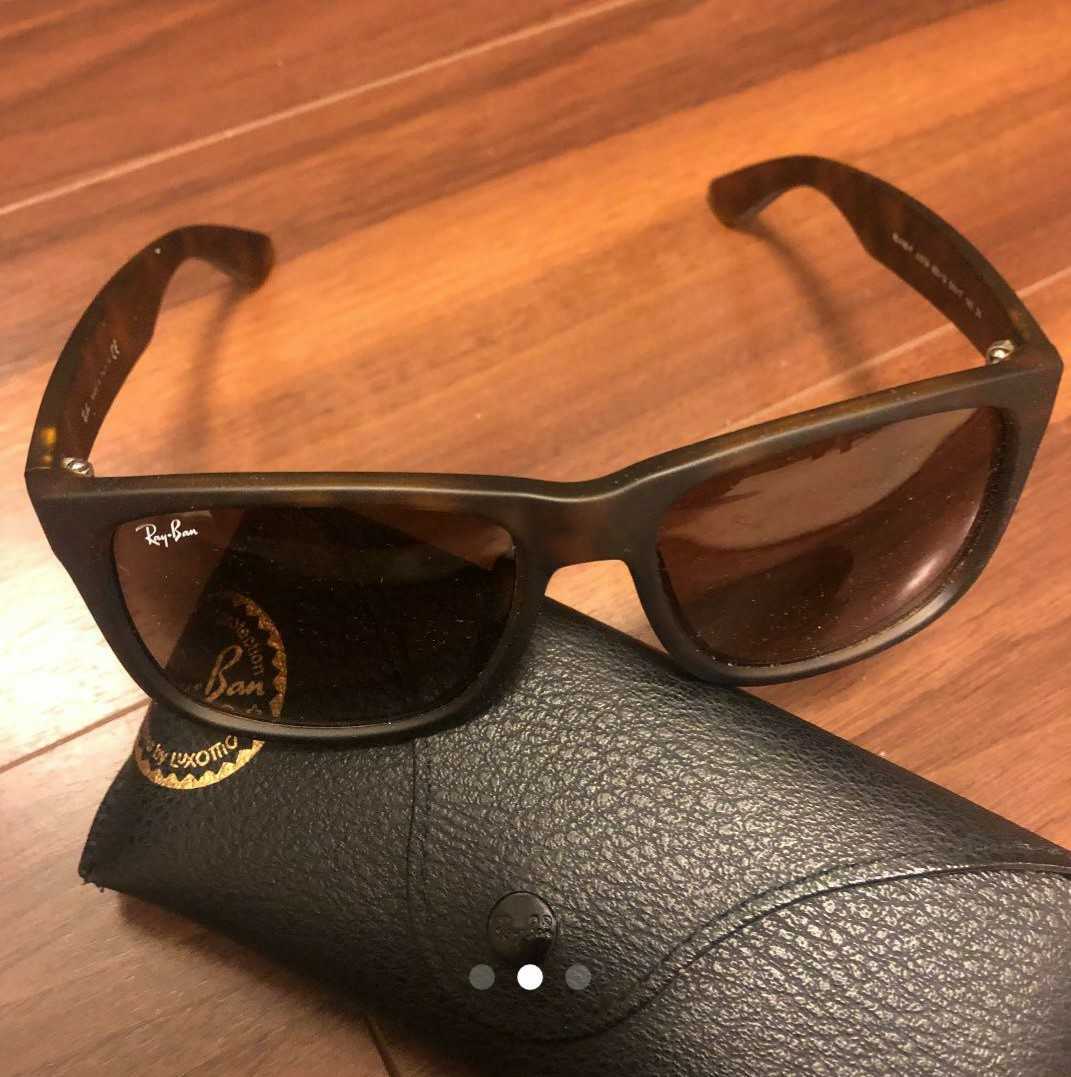 Ray-Ban レイバンRB4165 ジャスティン べっ甲 サングラス ケース付 JUSTIN - サングラス Ray-Ban Grey レイバン Sunglasses Justin マット
