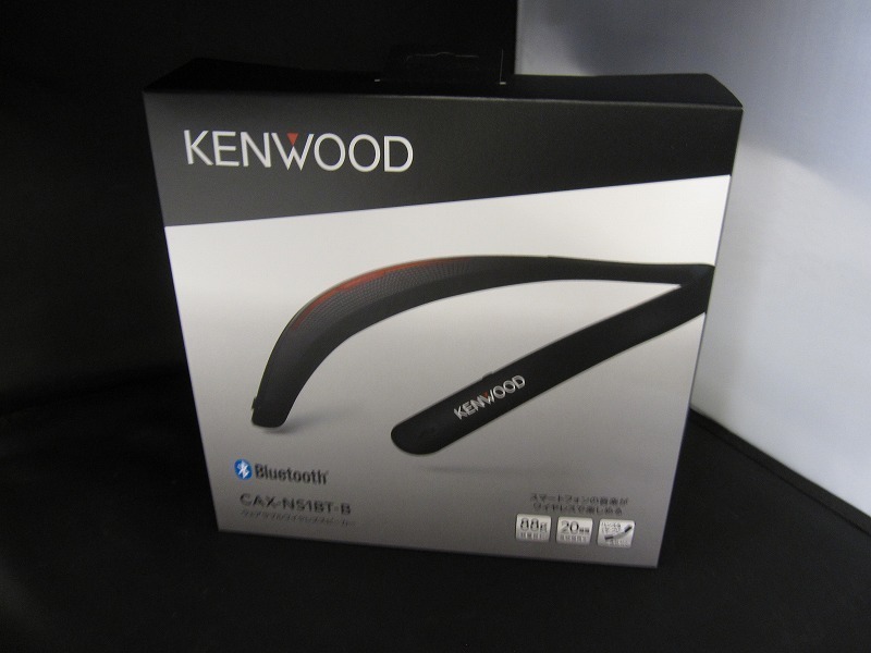 臨時セール 【未使用】 ケンウッド KENWOOD ウェアラブルワイヤレススピーカー ハンズフリー通話対応 ブラック CAX-NS1BT-B