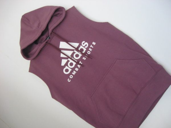 【お得，新作登場】 3135 S 薄紫 adidasアディダス COMBAT SPORTS ビッグロゴ ノースリーブパーカ ランニング スリーブレス 裏起毛(パーカー)｜売買されたオークション情報、yahooの商品情報をアーカイブ公開 - オークフ パーカー