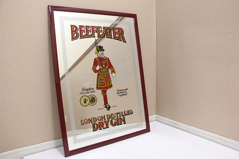 パブミラー ビーフィーター 鏡 BEEFEATER インテリア 店舗 壁掛け 希少