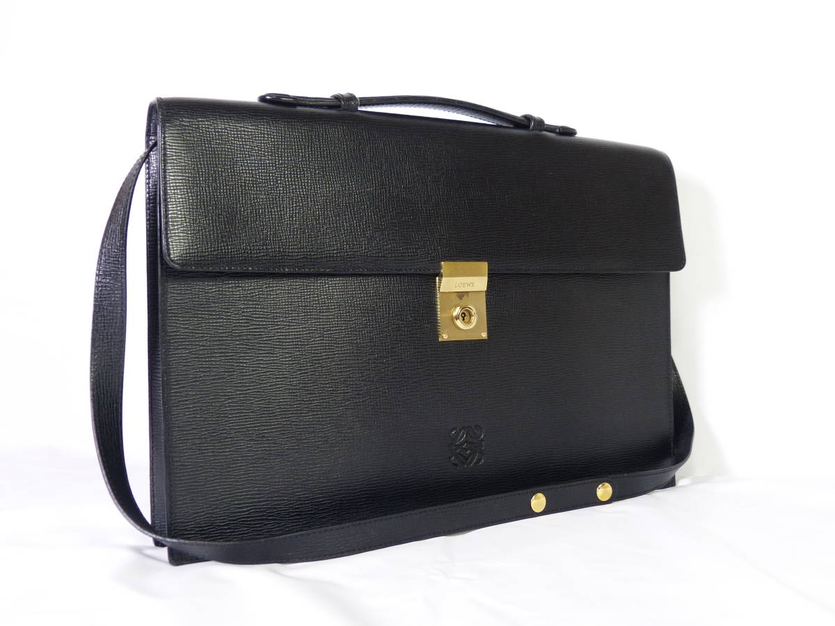 ☆美品☆ 2wayビジネスバッグ レザー アナグラム ロエベ LOEWE