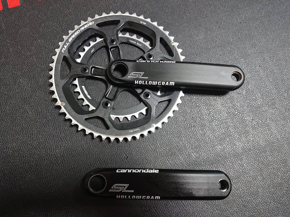 2026，新作 キャノンデール ホログランム SLクランク 172.5mm PCD110 52/36T スピンドル無し(クランク)｜売買されたオークション情報、yahooの商品情報をアーカイブ公開 - オークファン クランク