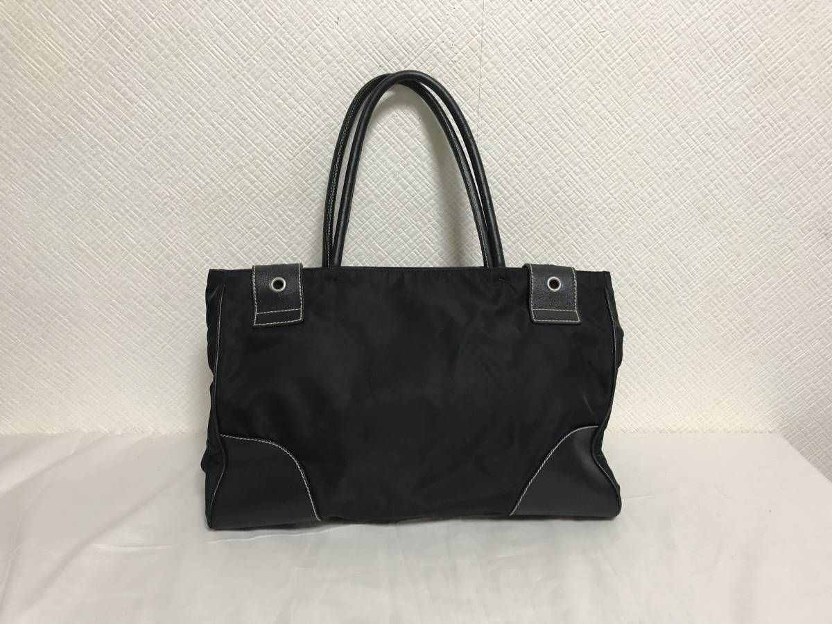 本物プラダPRADA本革レザーナイロンデカビッグトートハンドバッグ 