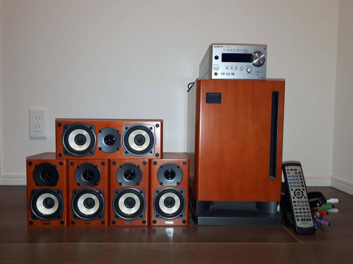 ONKYO 5.1CHホームシアターシステム BASE-V20X リモコン、スピーカー