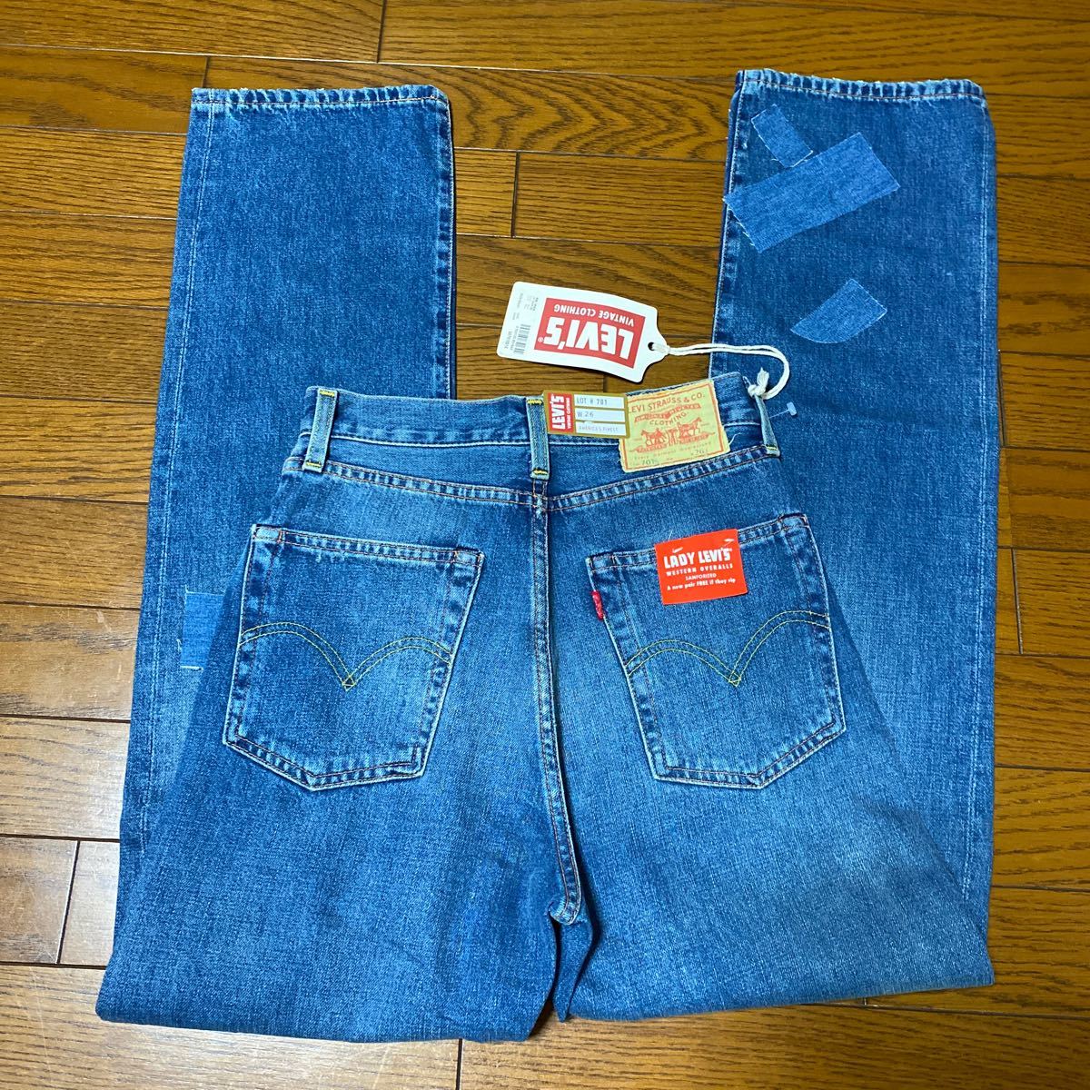 ①新品W26リーバイスヴィンテージクロージング701☆lvc加工☆デニム 