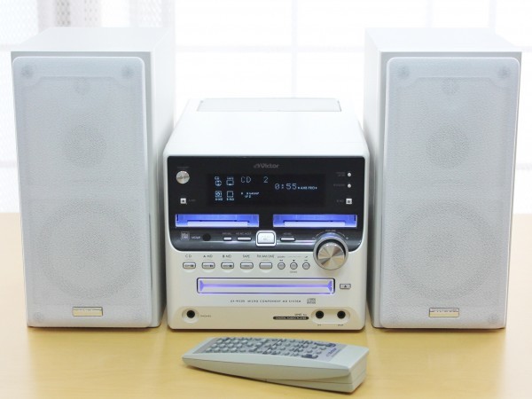 Victor ビクター 2MD/CD/TAPEコンポ UX-W500-W(CA-UXW500-W)□東信UTSJ