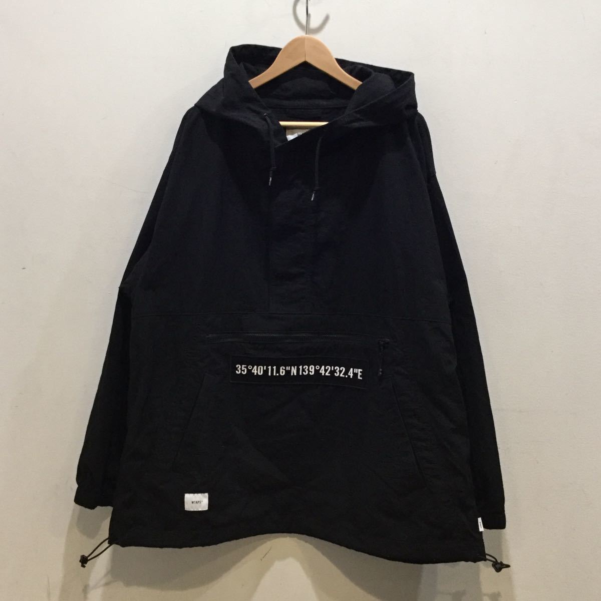 WTAPS ダブルタップス 2019S/S SBS プルオーバー ジャケット ブラック 