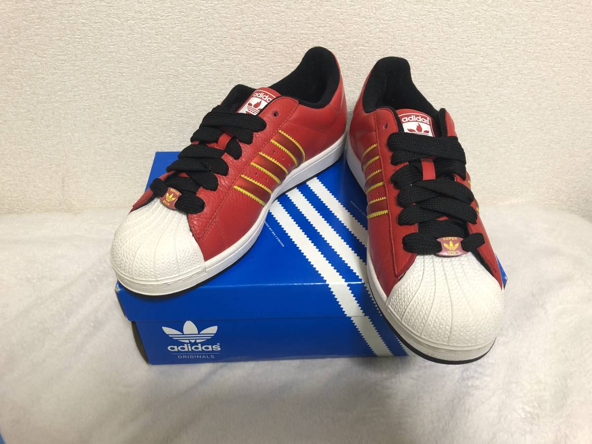 【26.5cm】 adidas SUPER STAR II アディダス 08年限定 スーパースター 2 スニーカー 北京オリンピックモデル US8.5 ほぼ未使用品 箱なし