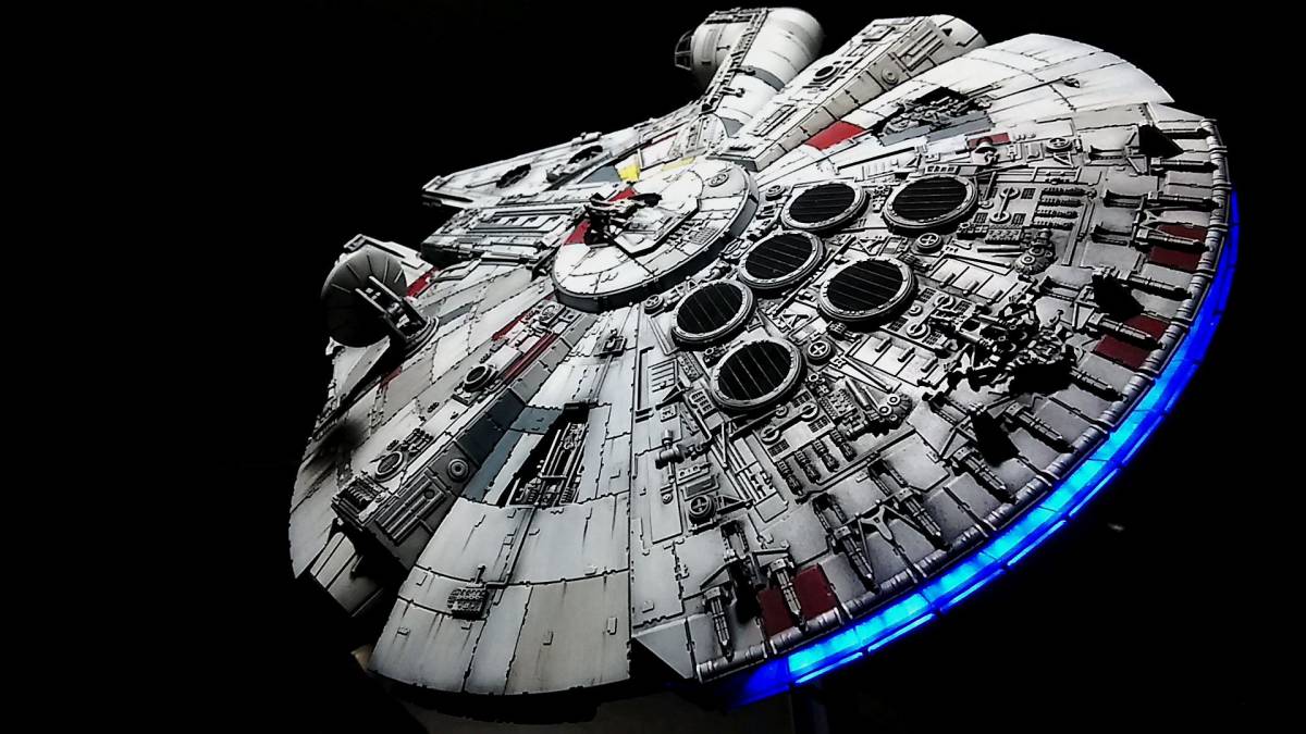ミレニアムファルコン 電飾改修 LED スターウォーズ SW 1/144 塗装済