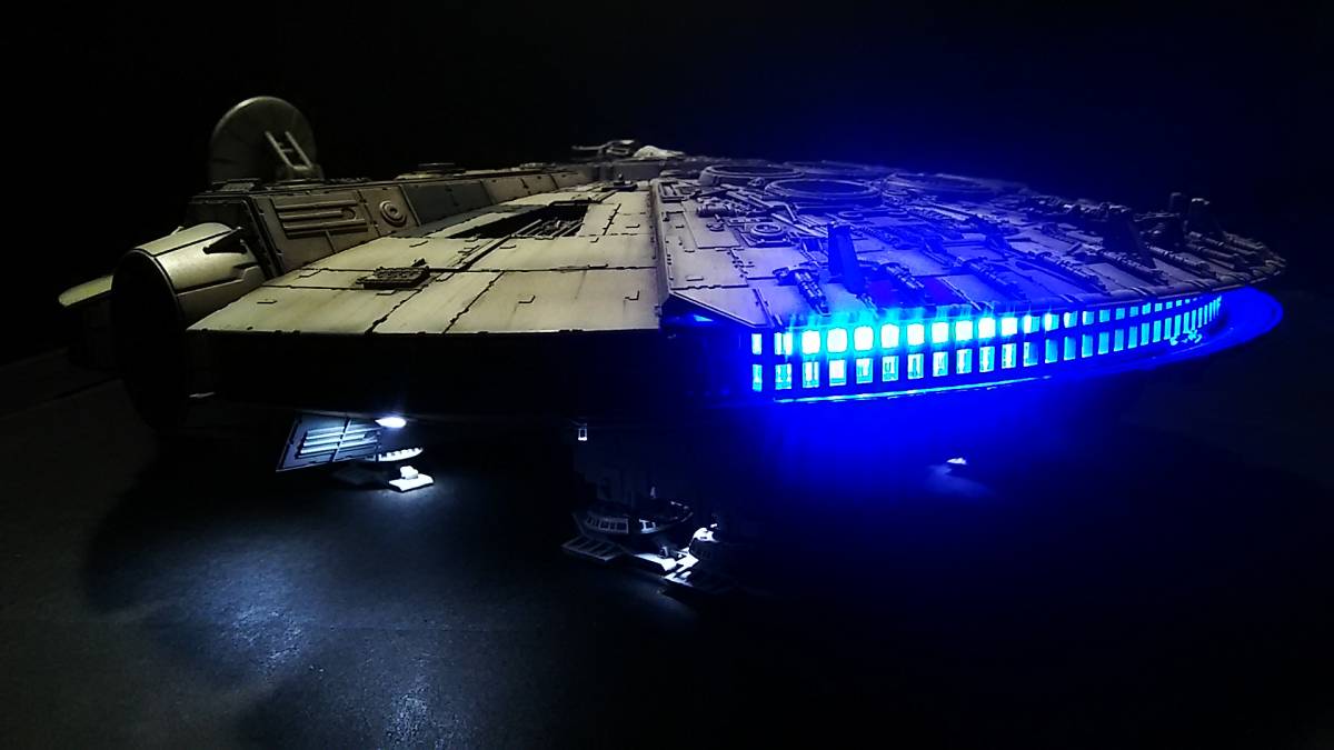 ミレニアムファルコン 電飾改修 LED スターウォーズ SW 1/144 塗装済