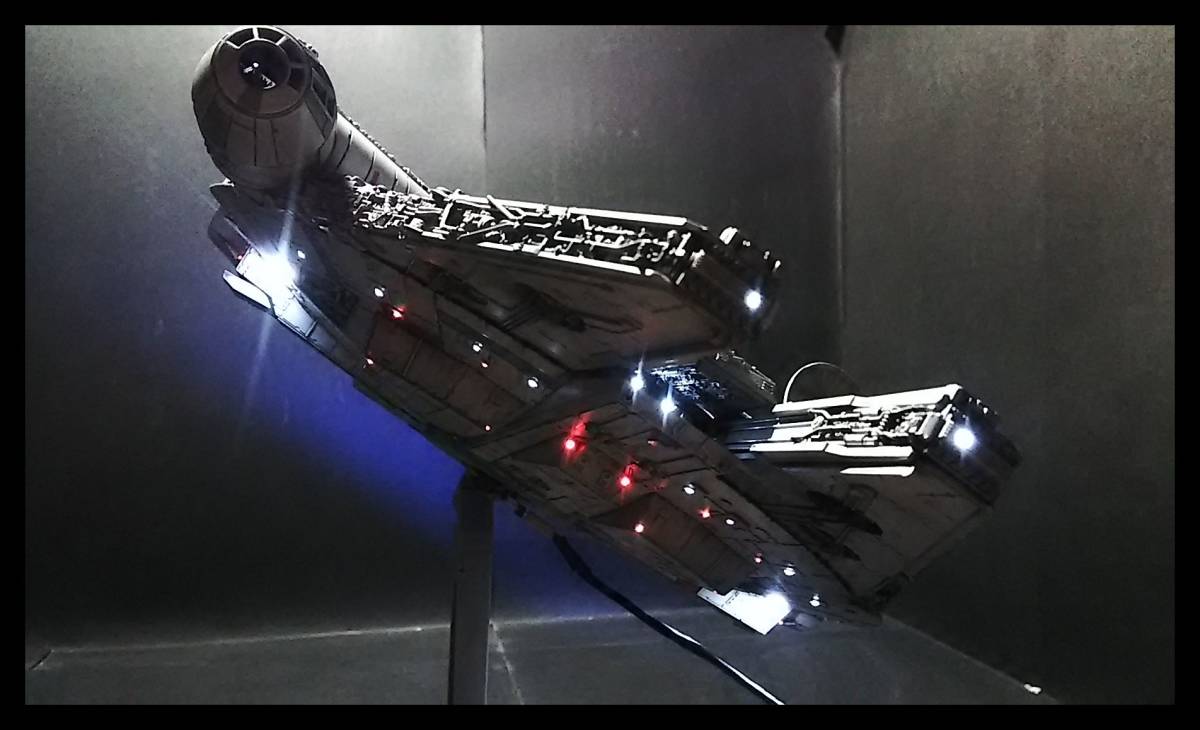 ミレニアムファルコン 電飾改修 LED スターウォーズ SW 1/144 塗装済