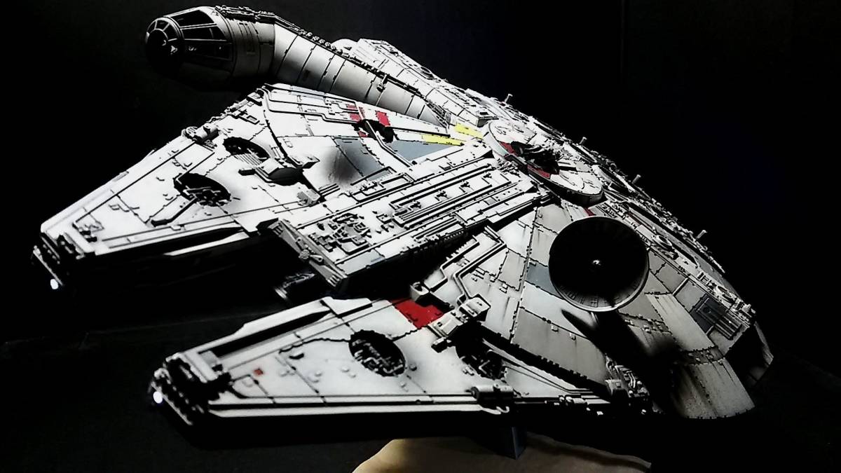 ミレニアムファルコン 電飾改修 LED スターウォーズ SW 1/144 塗装済